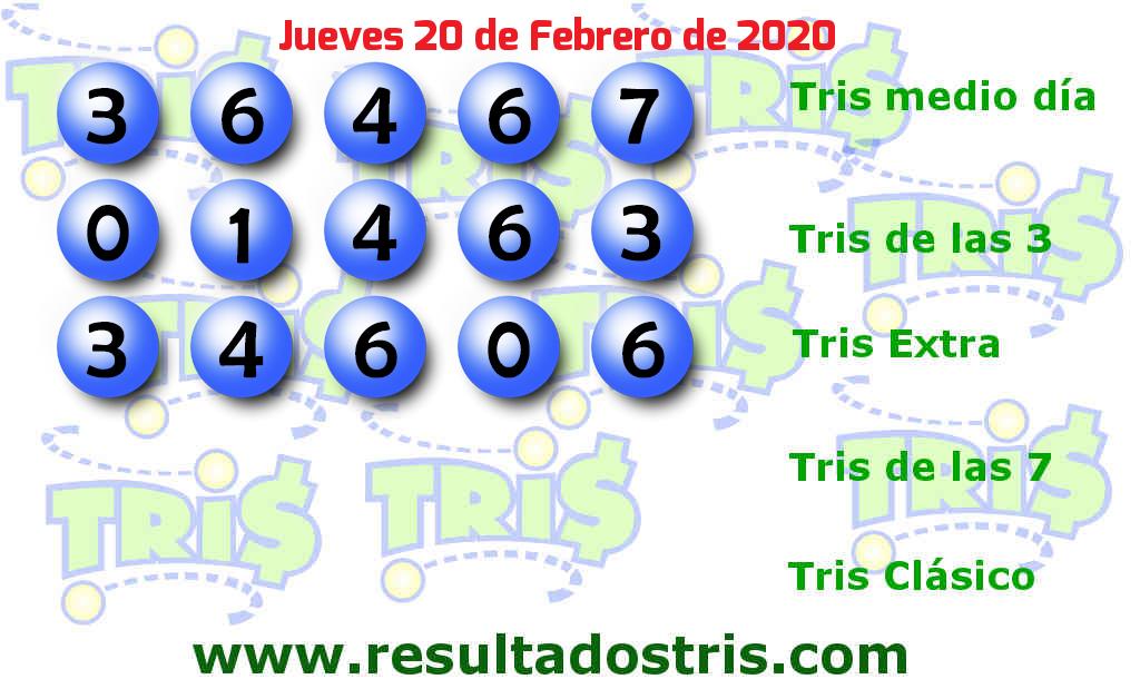 Boleto del Tris Extra del 2020-02-20