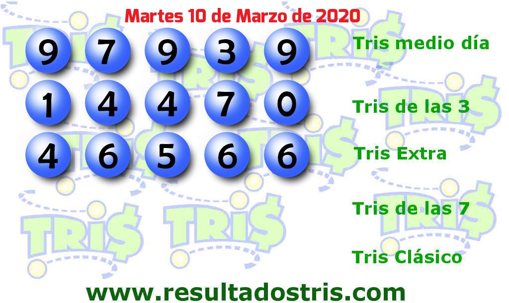 Boleto del Tris Extra del 2020-03-10