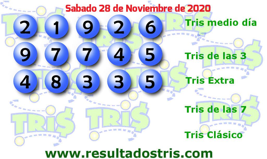 Boleto del Tris Extra del 2020-11-28