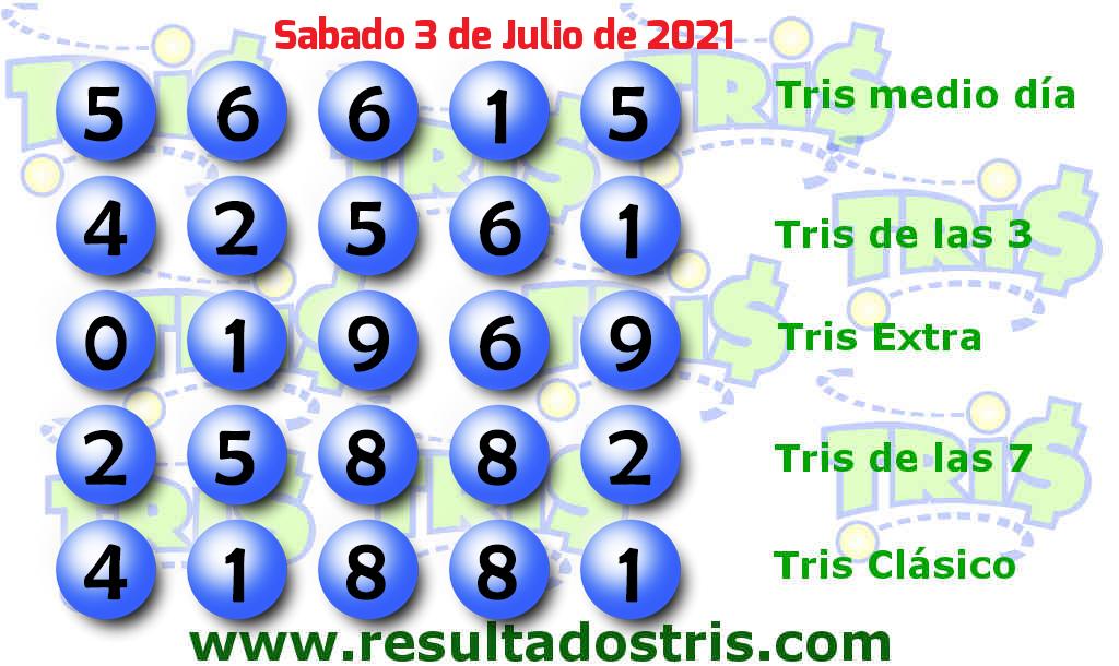 Boleto del Tris Clásico del 2021-07-03