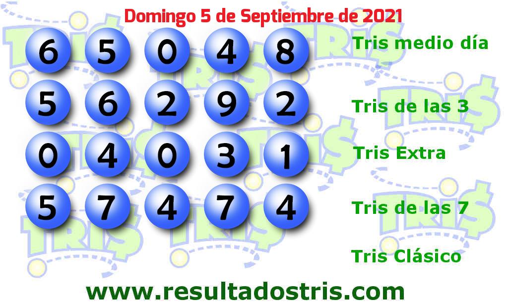Resultados Tris De las Siete del 2021-09-05 Boleto del Tris De las Siete del 2021-09-05
