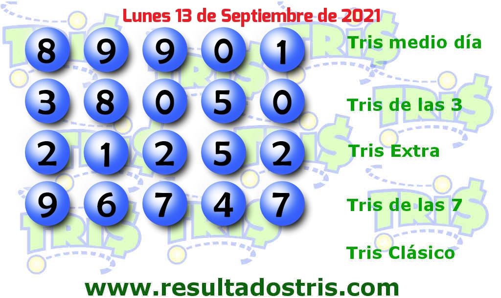 Boleto del Tris De las Siete del 2021-09-13