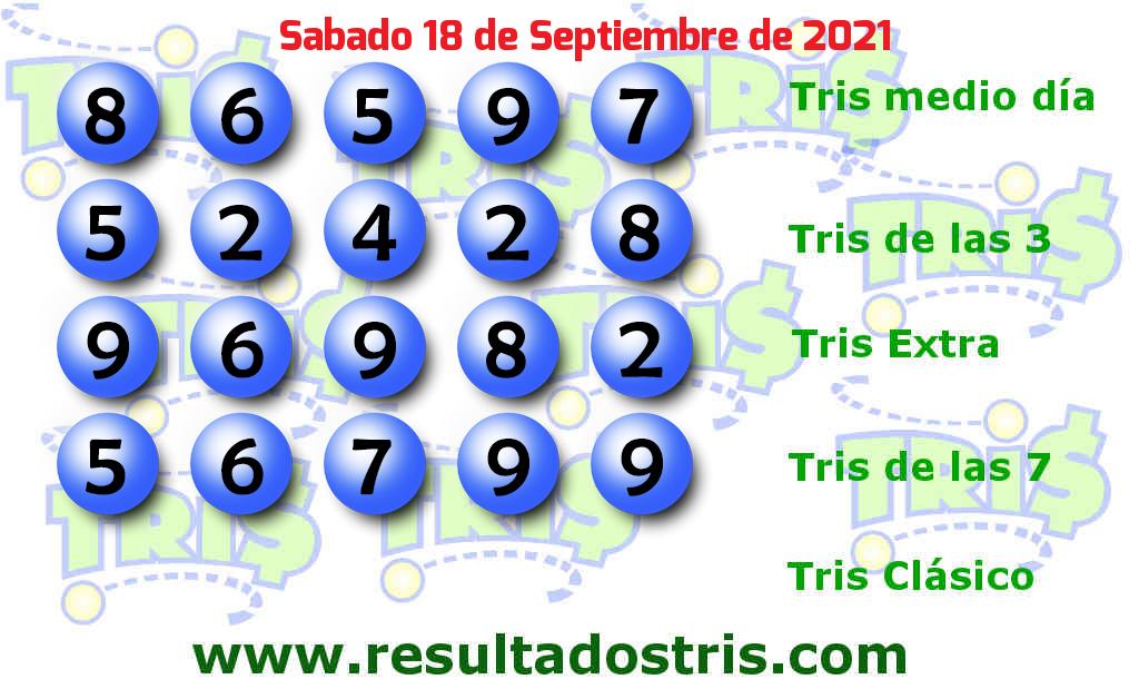 Resultados Tris De las Siete del 2021-09-18 Boleto del Tris De las Siete del 2021-09-18