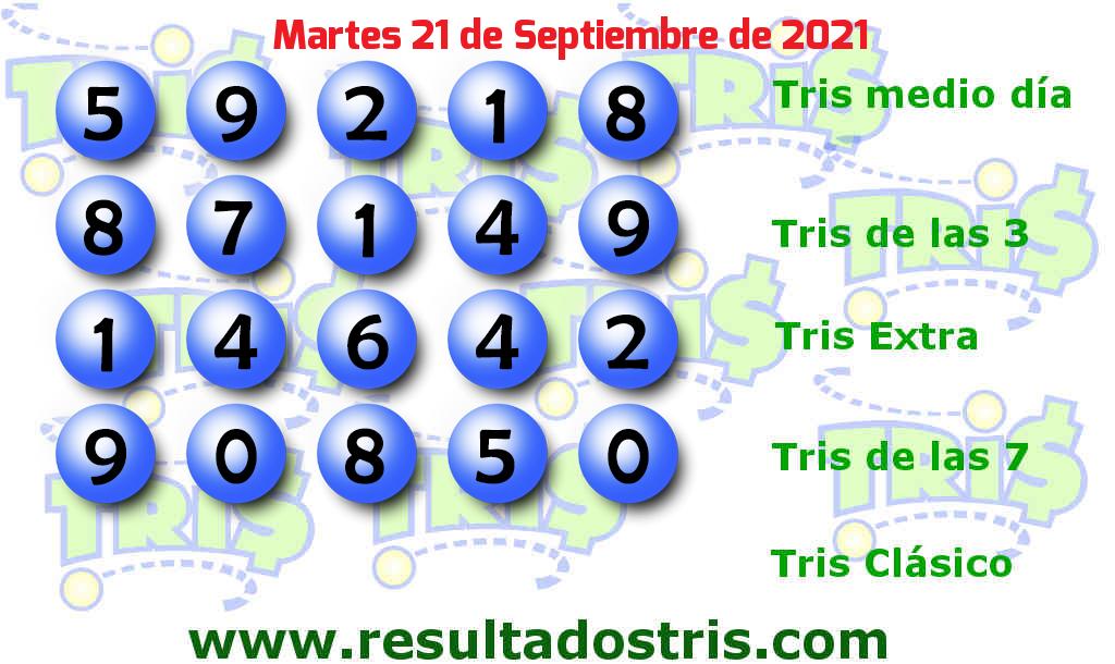 Resultados Tris De las Siete del 2021-09-21 Boleto del Tris De las Siete del 2021-09-21