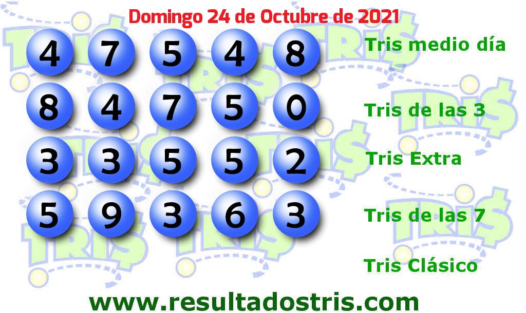 Resultados Tris De las Siete del 2021-10-24 Boleto del Tris De las Siete del 2021-10-24