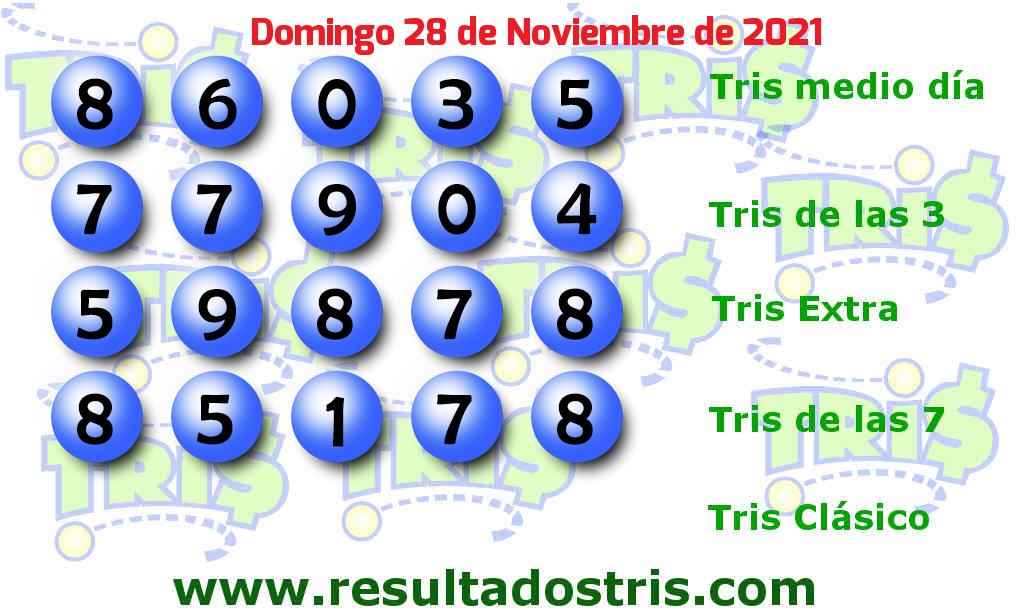 Resultados Tris De las Siete del 2021-11-28 Boleto del Tris De las Siete del 2021-11-28
