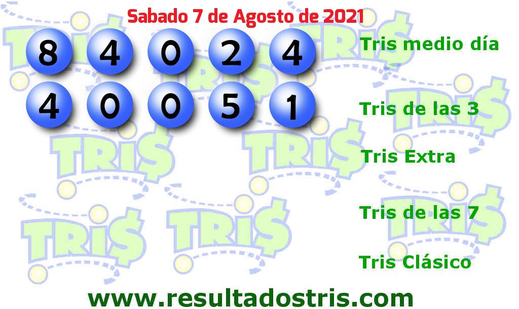 Resultados Tris De las Tres del 2021-08-07 Boleto del Tris De las Tres del 2021-08-07