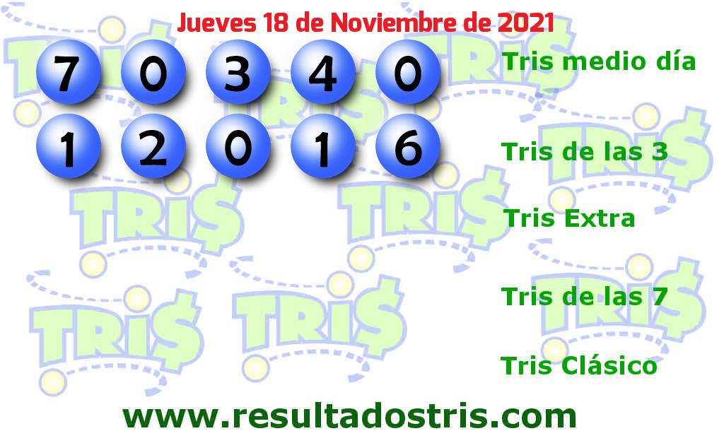 Resultados Tris De las Tres del 2021-11-18 Boleto del Tris De las Tres del 2021-11-18