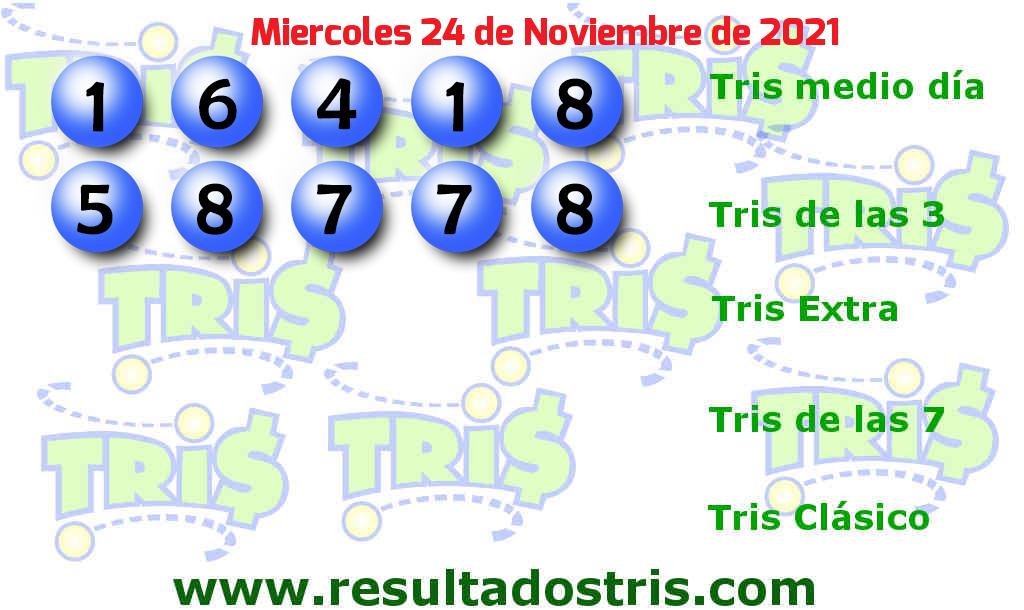 Resultados Tris De las Tres del 2021-11-24 Boleto del Tris De las Tres del 2021-11-24