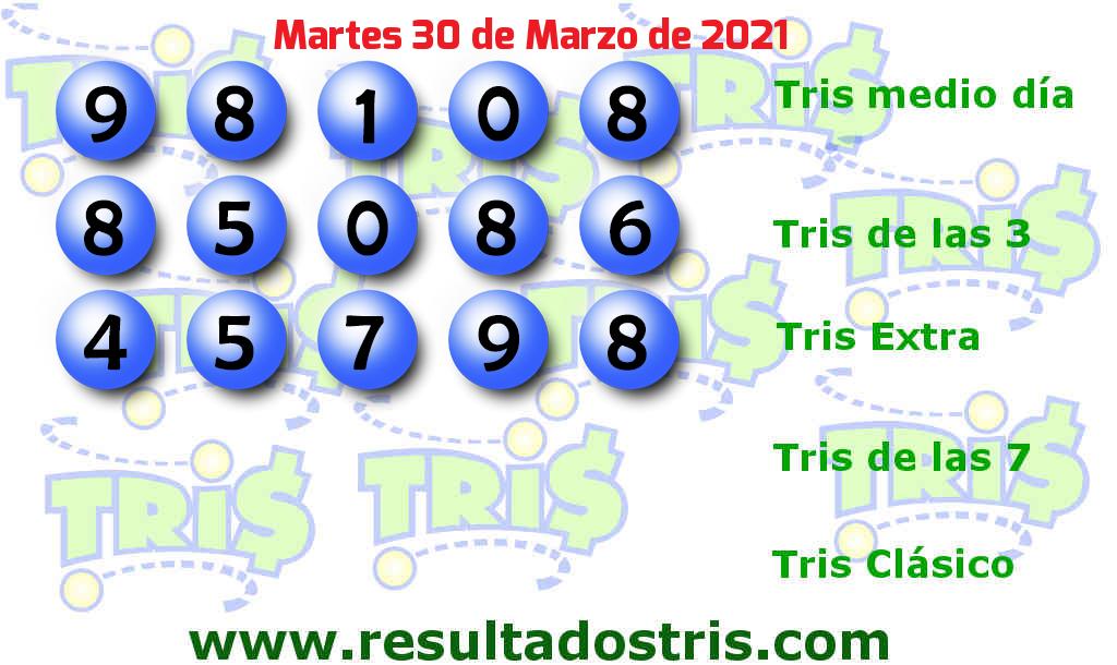 Boleto del Tris Extra del 2021-03-30