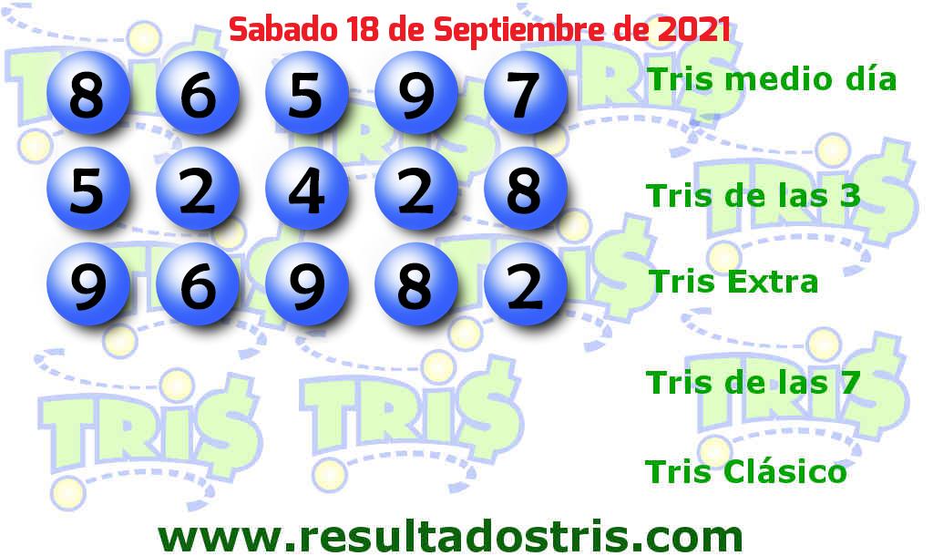 Resultados Tris Extra del 2021-09-18 Boleto del Tris Extra del 2021-09-18