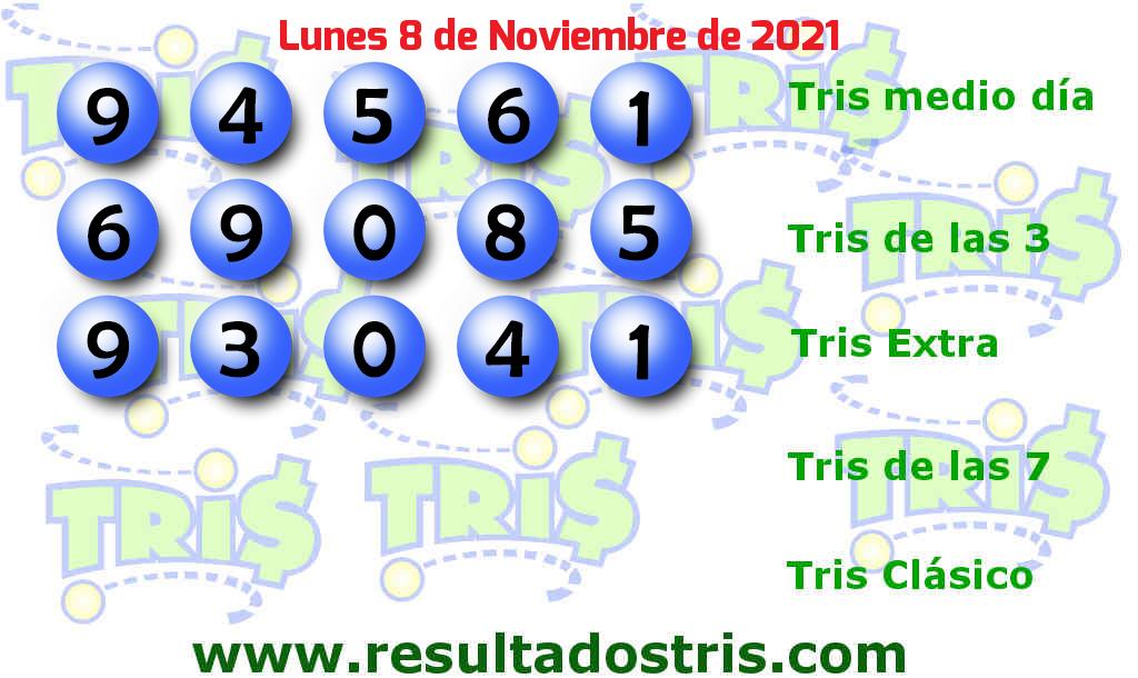 Resultados Tris Extra del 2021-11-08 Boleto del Tris Extra del 2021-11-08