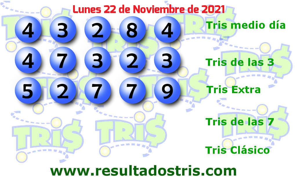 Resultados Tris Extra del 2021-11-22 Boleto del Tris Extra del 2021-11-22