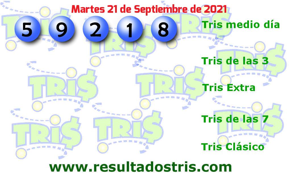 Resultados Tris Medio Día del 2021-09-21 Boleto del Tris Medio Día del 2021-09-21