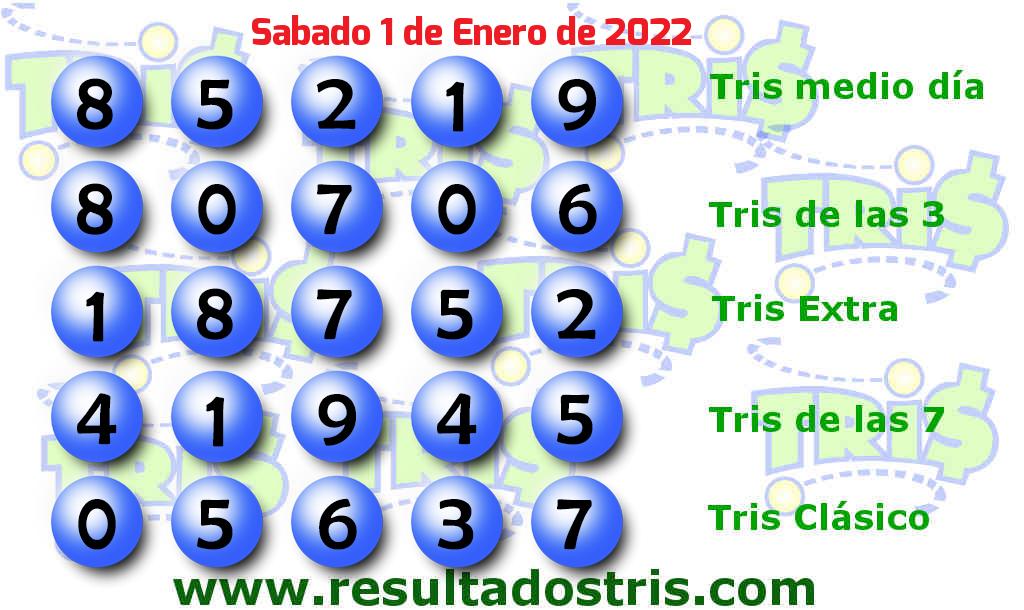 Resultados Tris Clásico del 2022-01-01 Boleto del Tris Clásico del 2022-01-01