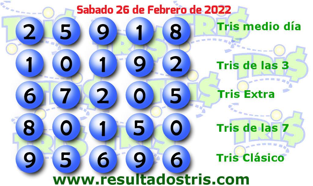 Resultados Tris Clásico del 2022-02-26 Boleto del Tris Clásico del 2022-02-26