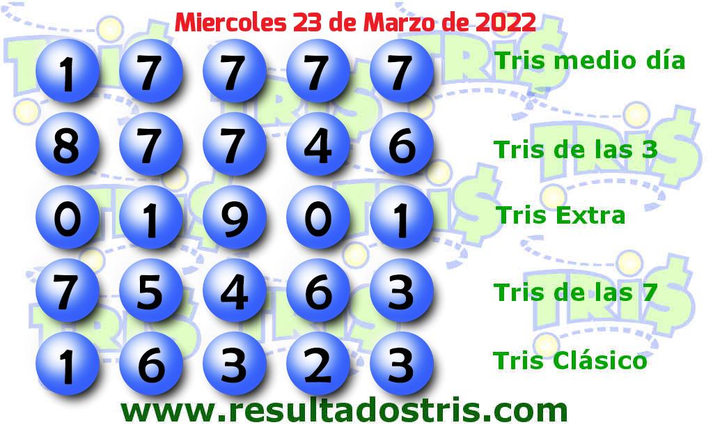 Resultados Tris Clásico del 2022-03-23 Boleto del Tris Clásico del 2022-03-23