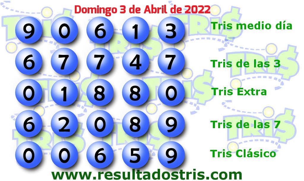 Boleto del Tris Clásico del 2022-04-03