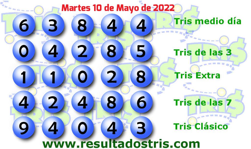 Resultados Tris Clásico del 2022-05-10 Boleto del Tris Clásico del 2022-05-10