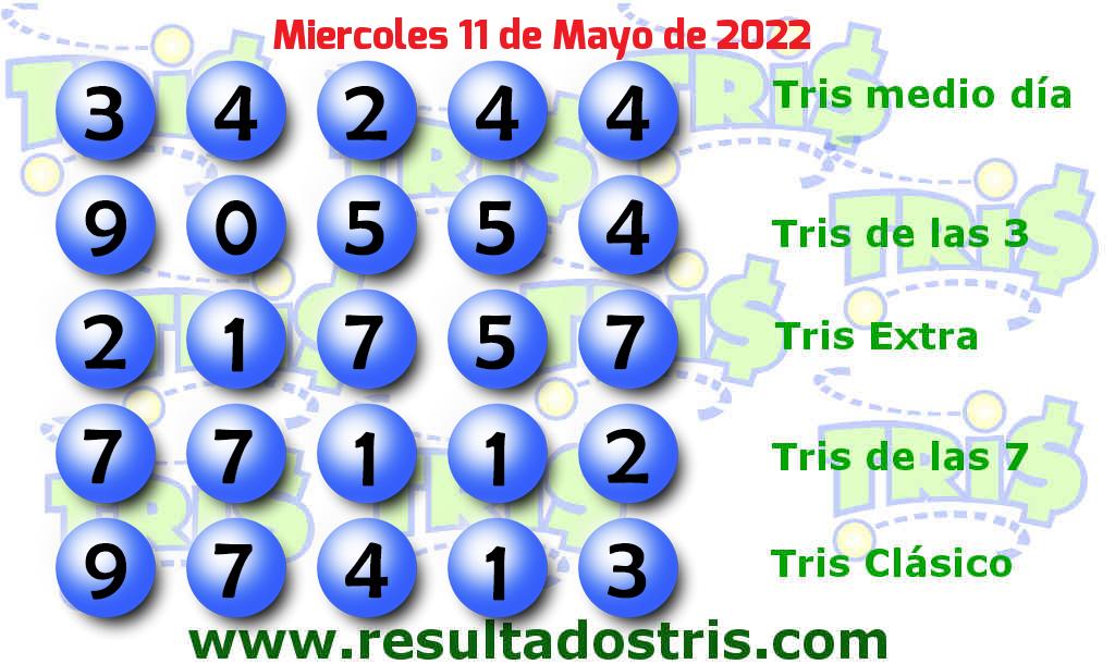 Resultados Tris Clásico del 2022-05-11 Boleto del Tris Clásico del 2022-05-11