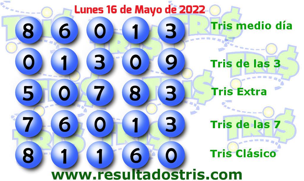 Resultados Tris Clásico del 2022-05-16 Boleto del Tris Clásico del 2022-05-16