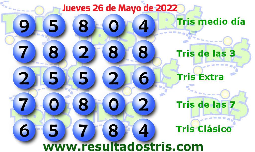 Resultados Tris Clásico del 2022-05-26 Boleto del Tris Clásico del 2022-05-26