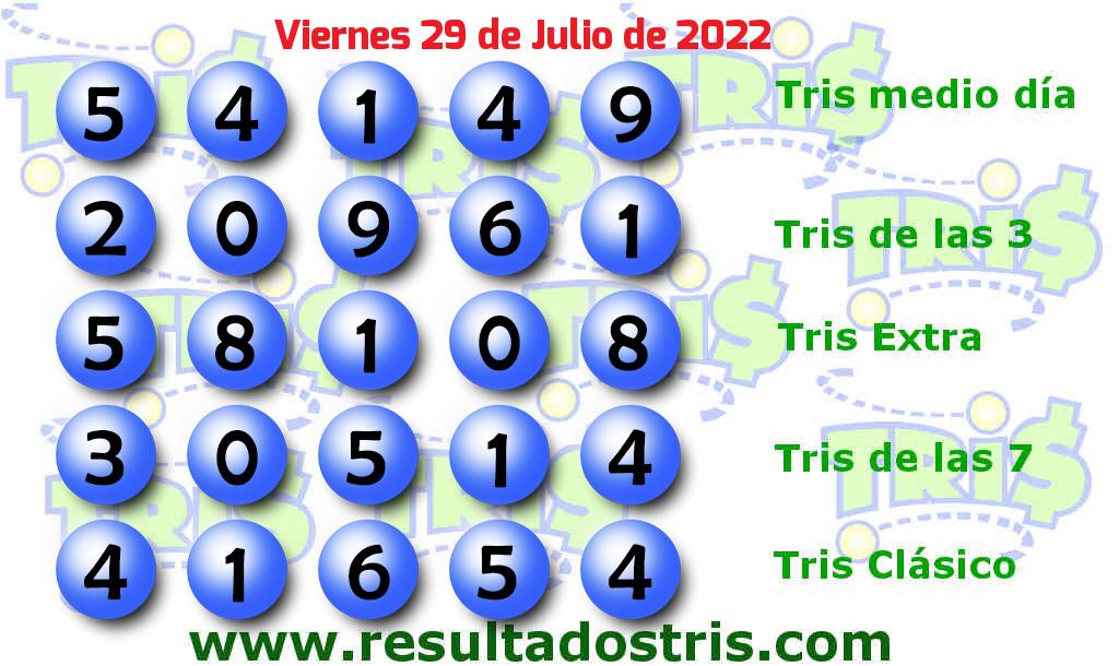 Resultados Tris Clásico del 2022-07-29 Boleto del Tris Clásico del 2022-07-29
