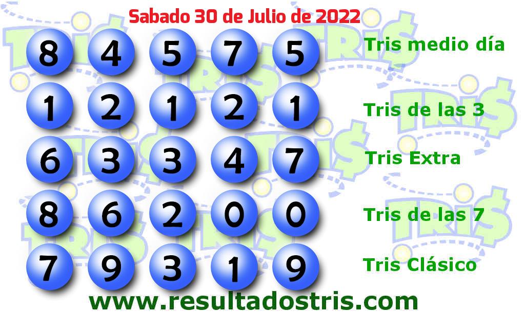 Resultados Tris Clásico del 2022-07-30 Boleto del Tris Clásico del 2022-07-30