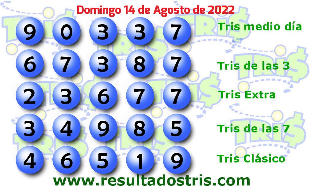 Resultados Tris Clásico del 2022-08-14 Boleto del Tris Clásico del 2022-08-14
