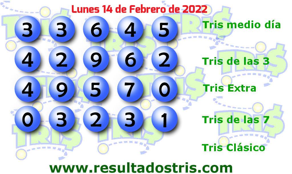 Resultados Tris De las Siete del 2022-02-14 Boleto del Tris De las Siete del 2022-02-14
