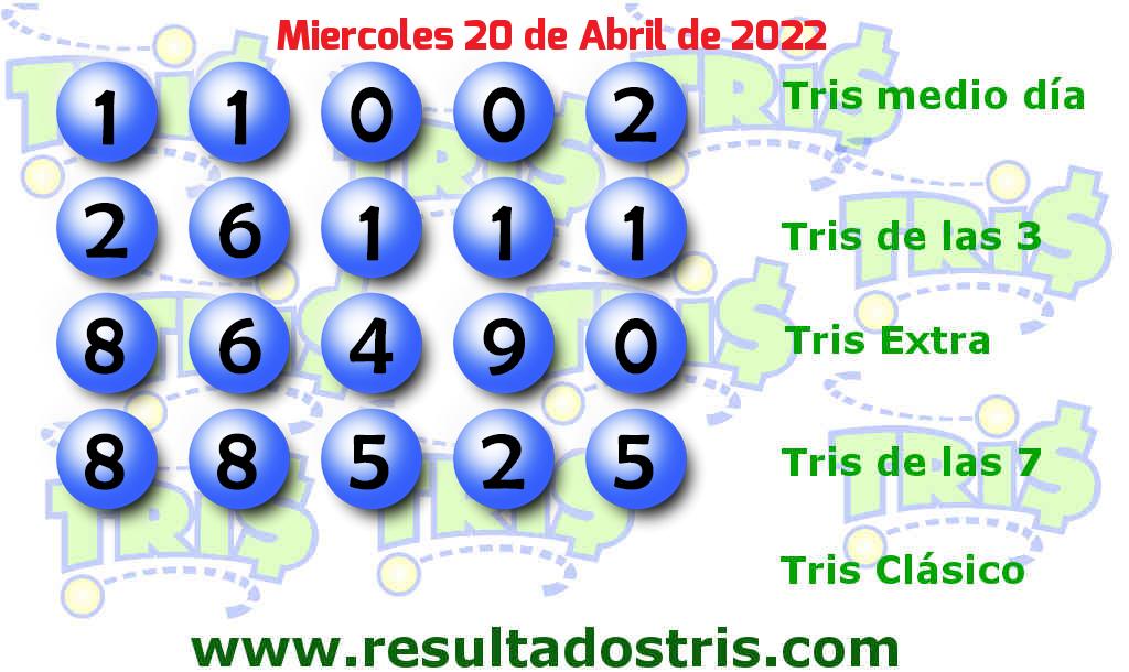 Boleto del Tris De las Siete del 2022-04-20