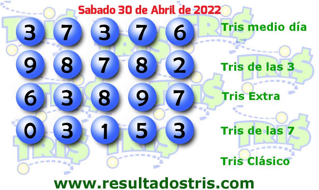 Resultados Tris De las Siete del 2022-04-30 Boleto del Tris De las Siete del 2022-04-30
