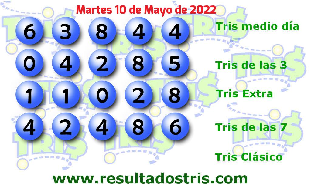 Resultados Tris De las Siete del 2022-05-10 Boleto del Tris De las Siete del 2022-05-10