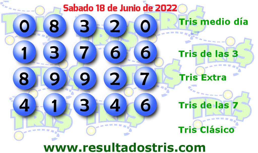 Boleto del Tris De las Siete del 2022-06-18