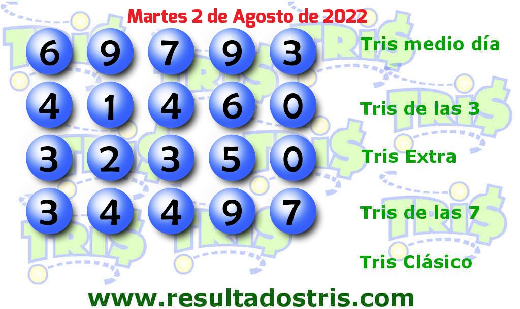 Resultados Tris De las Siete del 2022-08-02 Boleto del Tris De las Siete del 2022-08-02