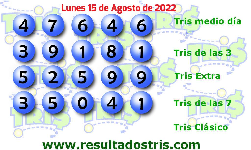 Resultados Tris De las Siete del 2022-08-15 Boleto del Tris De las Siete del 2022-08-15