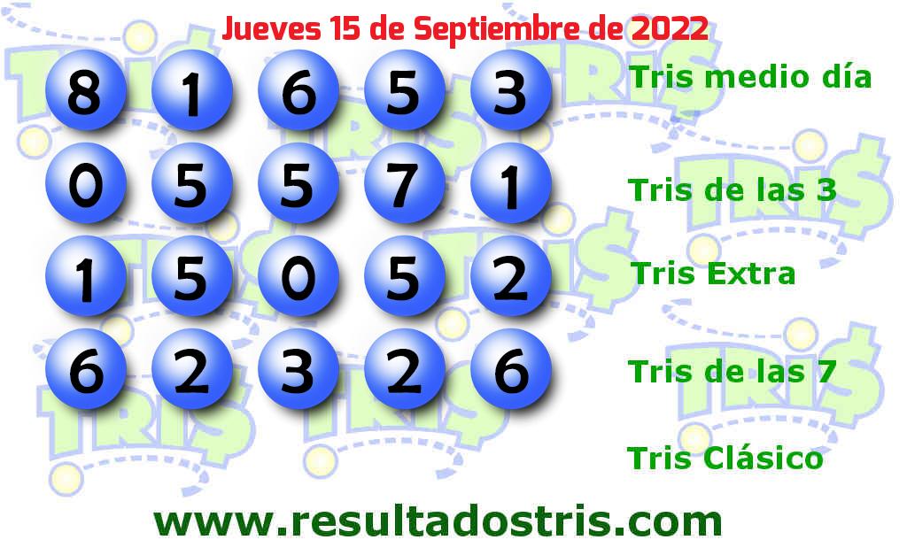 Boleto del Tris De las Siete del 2022-09-15 Boleto del Tris De las Siete del 2022-09-15