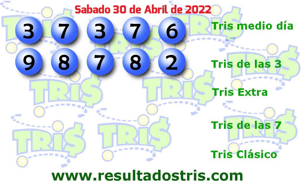 Resultados Tris De las Tres del 2022-04-30 Boleto del Tris De las Tres del 2022-04-30