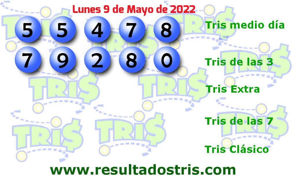 Resultados Tris De las Tres del 2022-05-09 Boleto del Tris De las Tres del 2022-05-09