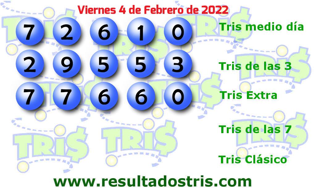 Boleto del Tris Extra del 2022-02-04