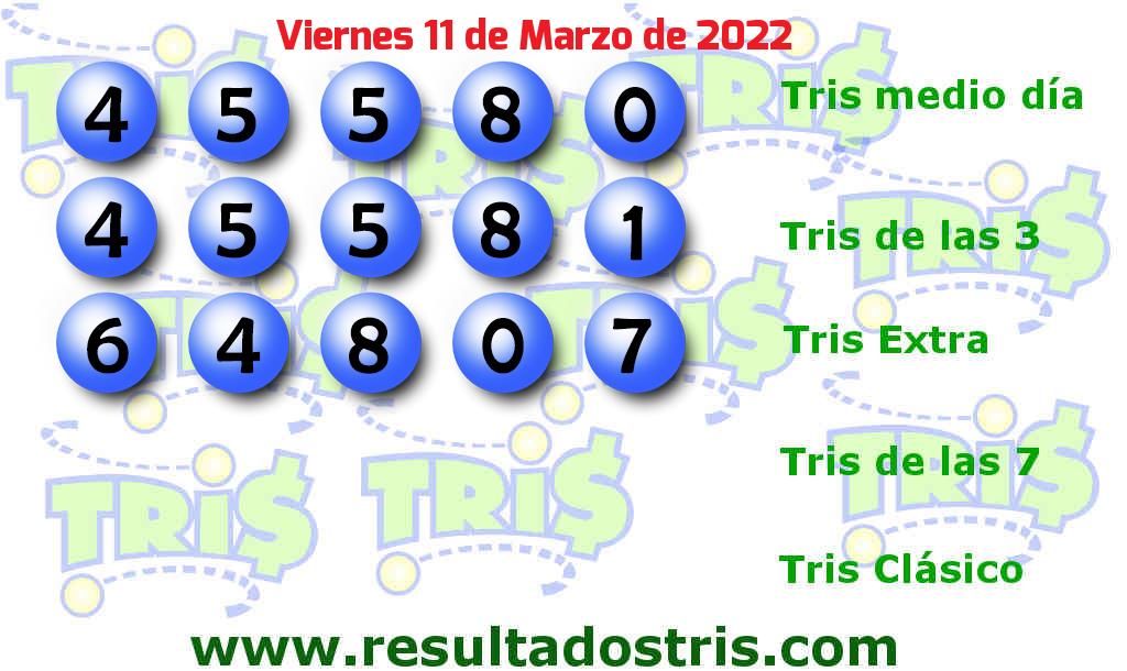 Boleto del Tris Extra del 2022-03-11