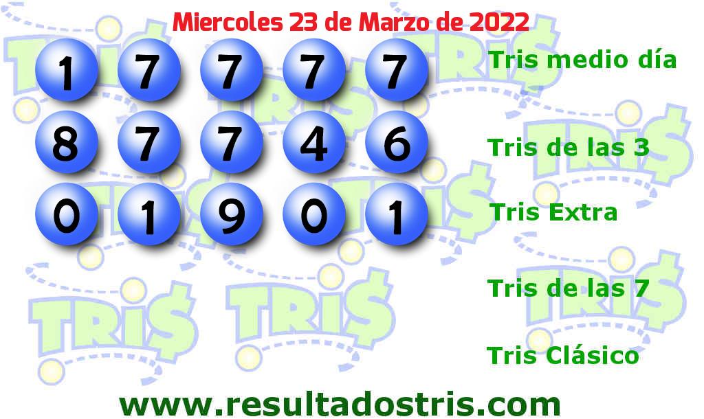 Boleto del Tris Extra del 2022-03-23