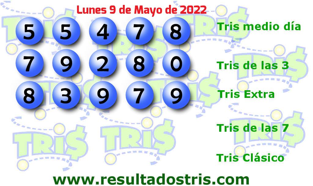 Resultados Tris Extra del 2022-05-09 Boleto del Tris Extra del 2022-05-09
