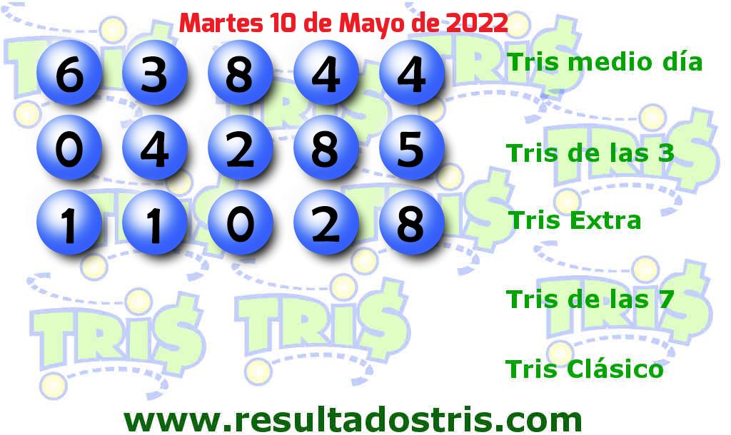 Resultados Tris Extra del 2022-05-10 Boleto del Tris Extra del 2022-05-10