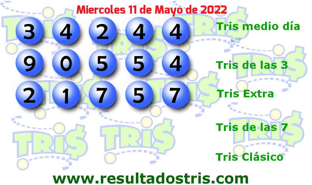 Resultados Tris Extra del 2022-05-11 Boleto del Tris Extra del 2022-05-11