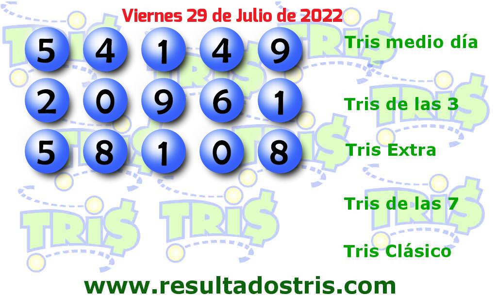Resultados Tris Extra del 2022-07-29 Boleto del Tris Extra del 2022-07-29