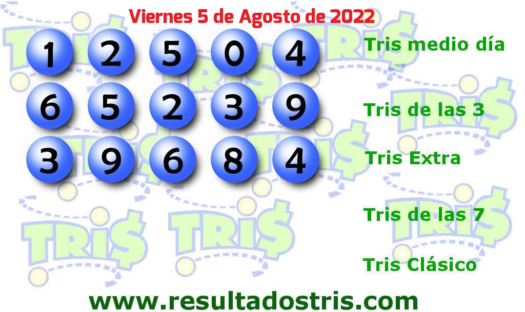 Resultados Tris Extra del 2022-08-05 Boleto del Tris Extra del 2022-08-05