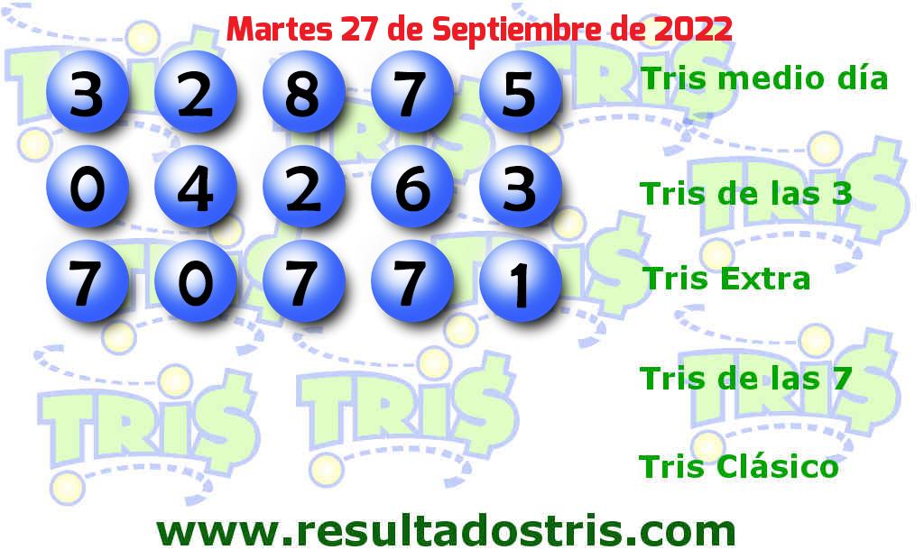 Boleto del Tris Extra del 2022-09-27