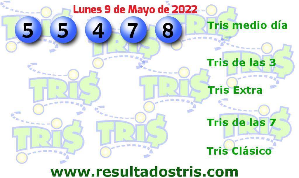 Resultados Tris Medio Día del 2022-05-09 Boleto del Tris Medio Día del 2022-05-09