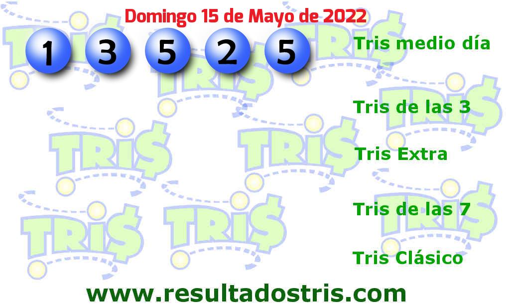 Resultados Tris Medio Día Boleto del Tris Medio Día del 2022-05-15